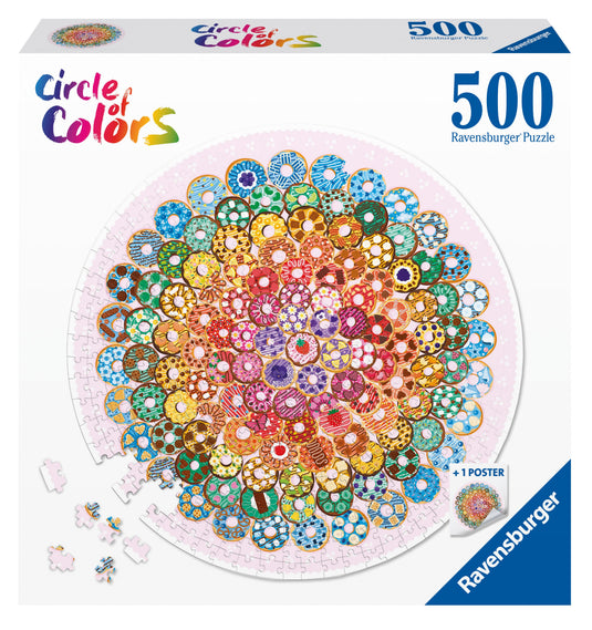 Circle of Colours: Doughnuts 500 Piece Jigsaw Puzzle by Ravensburger - 3