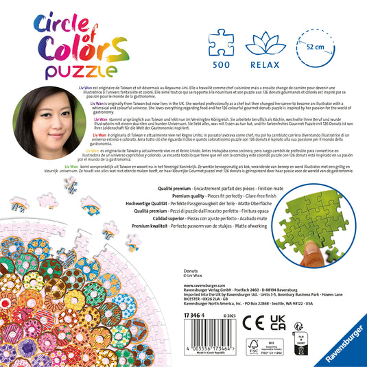 Circle of Colours: Doughnuts 500 Piece Jigsaw Puzzle by Ravensburger - 2