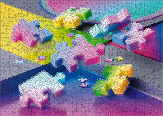Karen Puzzles: Gradient Cascade 1027 Piece Jigsaw Puzzle by Ravensburger - 1