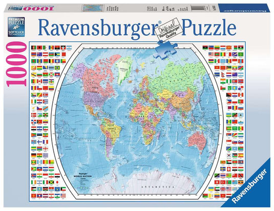 Political World Map 1000 Piece Jigsaw Puzzle - 1
