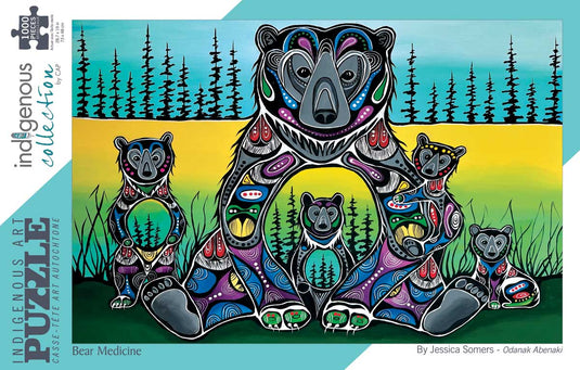 Bear Medicine (Odanak Abenaki) 1000 Piece Jigsaw Puzzle by The Indigenous Collection