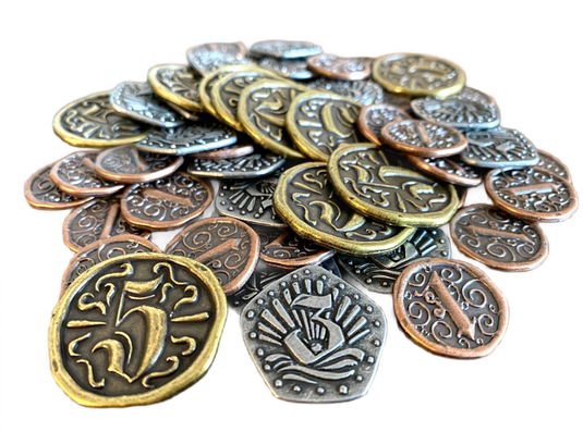Libertalia 54 Metal Doubloon Coins (Libertalia) Board Game Accessory by Stonemaier Games