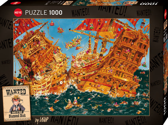 Diamond Dick, Wanted 1000 Piece Jigsaw Puzzle by Heye - 1