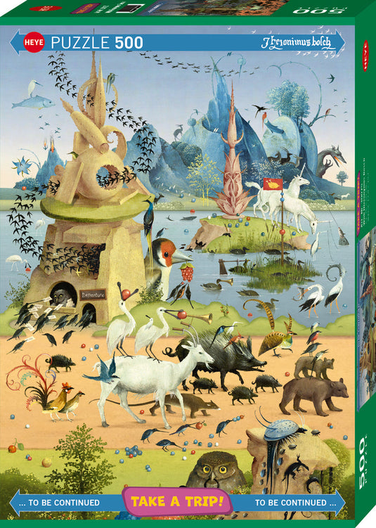 With H. Bosch, Take a Trip! 500 Piece Jigsaw Puzzle by Heye - 1