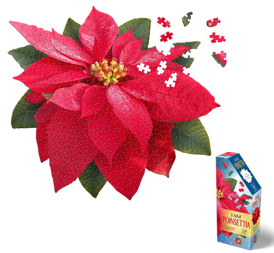 I Am Poinsettia 350 Piece Puzzle by Madd Capp Main Puzzle