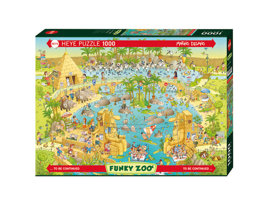 Funky Zoo: Nile Habitat 1000 Piece Jigsaw Puzzle by Heye