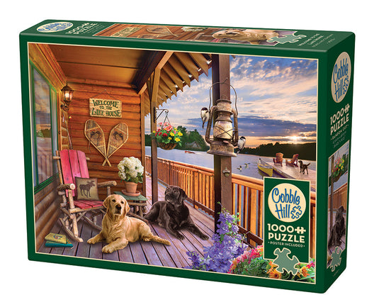 Welcome to the Lake House 1000 Piece Jigsaw Puzzle by Cobble Hill - 1