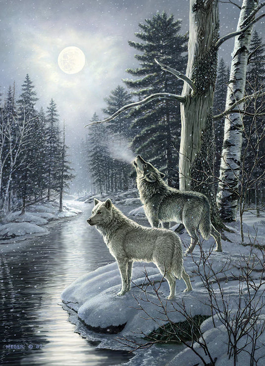 Wolves by Moonlight 1000 Piece Jigsaw Puzzle by Cobble Hill