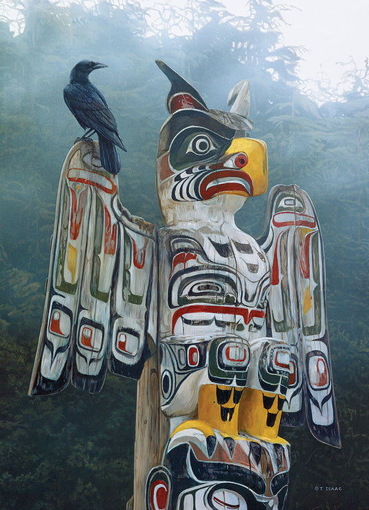 Totem Pole in the Mist 1000 Piece Jigsaw Puzzle by Cobble Hill - 2