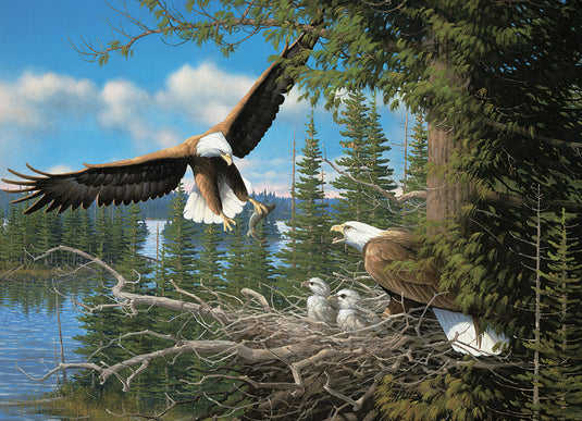 Nesting Eagles 1000 Piece Jigsaw Puzzle by Cobble Hill - 2