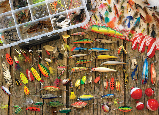 Fishing Lures 1000 Piece Jigsaw Puzzle by Cobble Hill - 2
