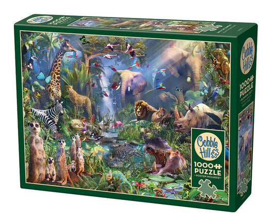 Into the Jungle 1000 Piece Jigsaw Puzzle by Cobble Hill - 1