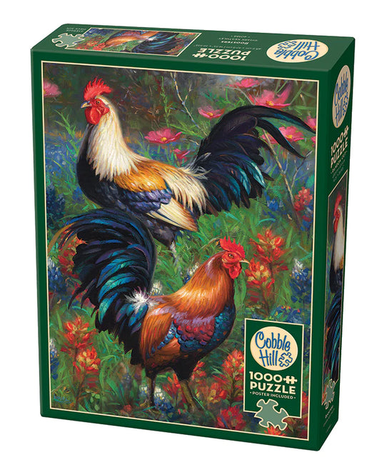 Roosters 1000 Piece Jigsaw Puzzle by Cobble Hill