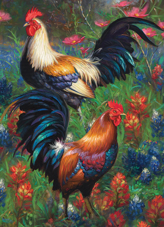 Roosters 1000 Piece Jigsaw Puzzle by Cobble Hill