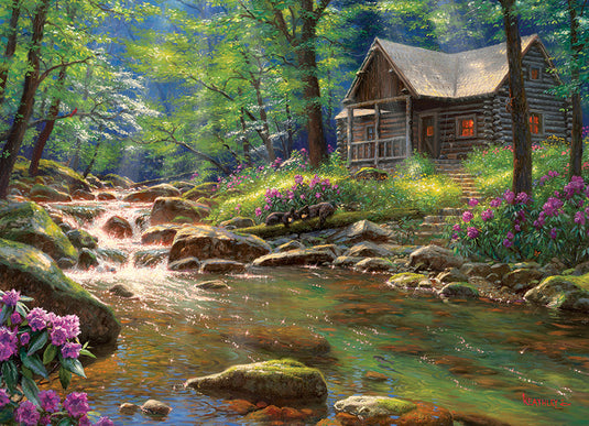 Fishing Cabin 1000 Piece Jigsaw Puzzle by Cobble Hill - 2