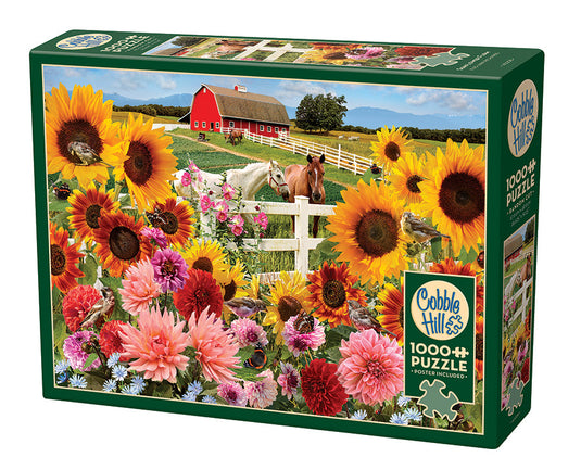 Sunflower Farm 1000 Piece Jigsaw Puzzle by Cobble Hill - 1
