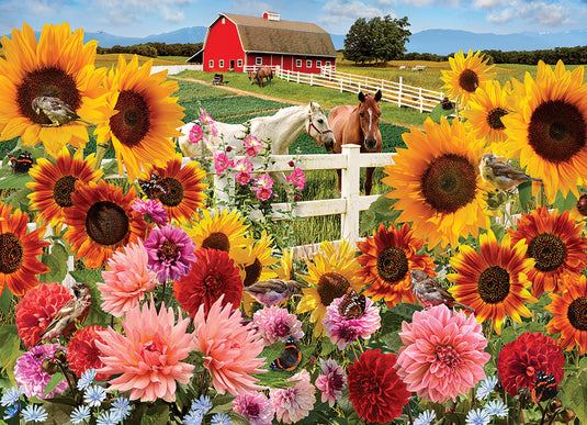 Sunflower Farm 1000 Piece Jigsaw Puzzle by Cobble Hill - 2