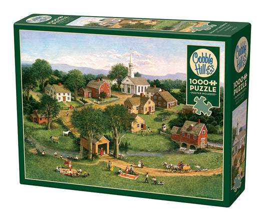 Picnic by the Bridge 1000 Piece Jigsaw Puzzle by Cobble Hill - 1