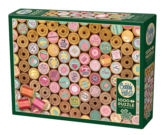 Sew Happy! 1000 Piece Jigsaw Puzzle by Cobble Hill - 1