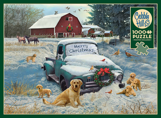 Merry Christmas 1000 Piece Jigsaw Puzzle by Cobble Hill - 3