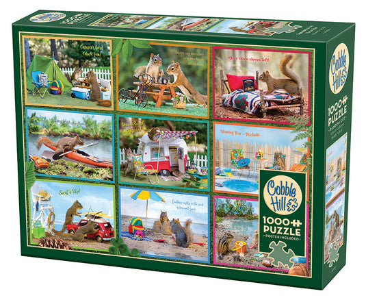Squirrels on Vacation 1000 Piece Jigsaw Puzzle by Cobble Hill - 1