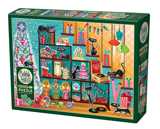 Christmas Cats 1000 Piece Jigsaw Puzzle by Cobble Hill - 1