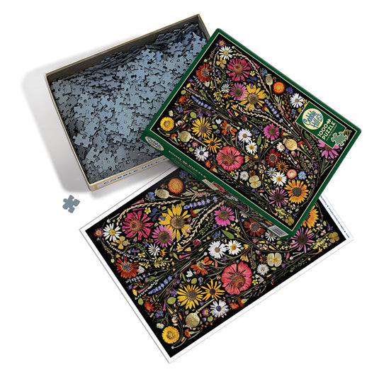 Flower Press: Happiness 1000 Piece Jigsaw Puzzle by Cobble Hill - 2