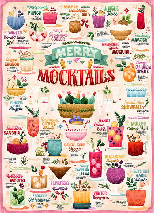 Merry Mocktails 1000 Piece Jigsaw Puzzle by Cobble Hill - 2