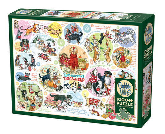 Dog Thoughts 1000 Piece Jigsaw Puzzle by Cobble Hill - 1