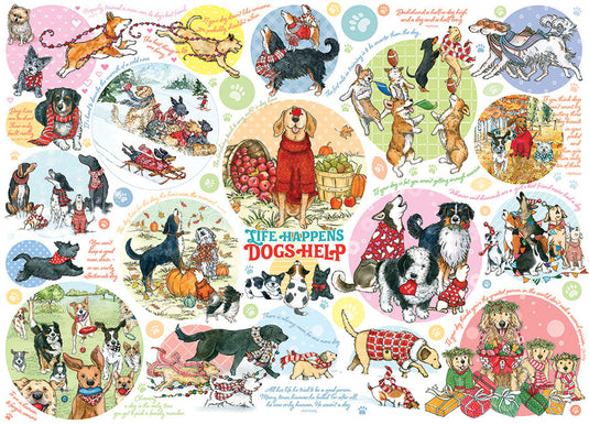 Dog Thoughts 1000 Piece Jigsaw Puzzle by Cobble Hill - 2
