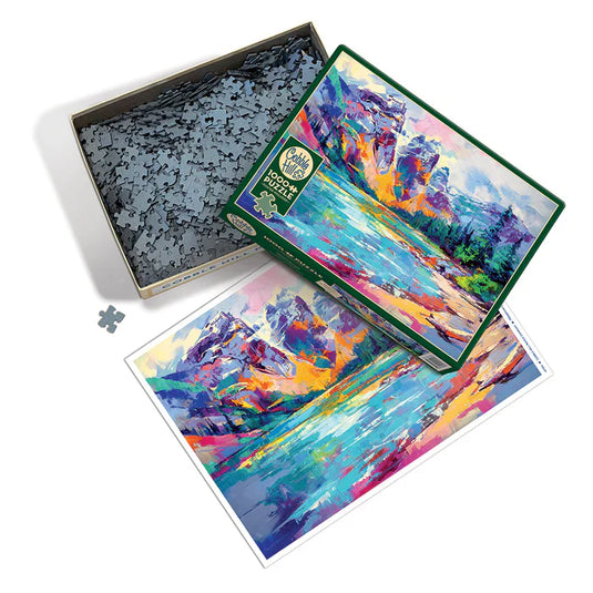 Mountain Lake 1000 Piece Jigsaw Puzzle by Cobble Hill - 2