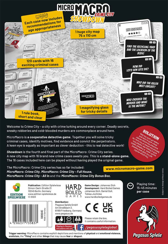 MicroMacro: Crime City 4 – Showdown Board Game by Pegasus Spiele