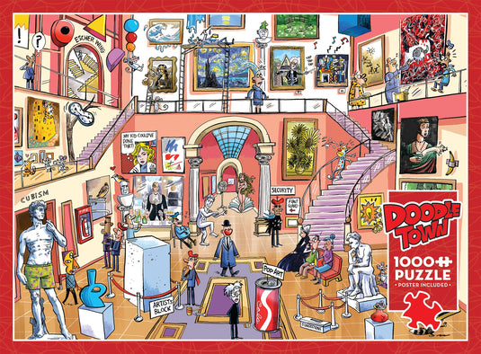 Doodletown: Museum Mischief 1000 Piece Jigsaw Puzzle by Cobble Hill