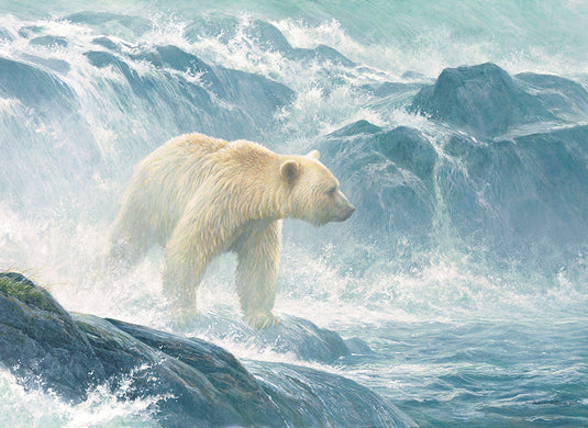 Salmon Watch - Spirit Bear 500 Piece Jigsaw Puzzle by Cobble Hill - 2
