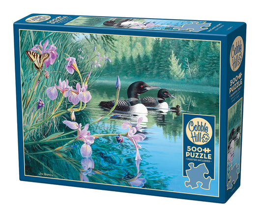 Iris Cove Loons 500 Piece Jigsaw Puzzle by Cobble Hill