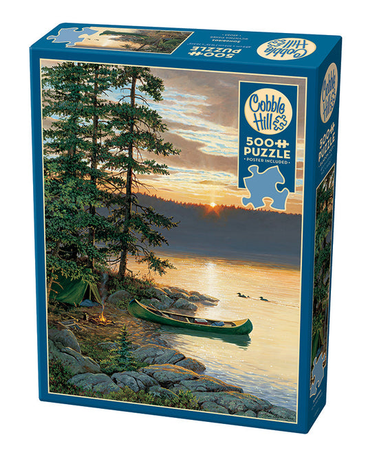 Canoe Lake 500 Piece Jigsaw Puzzle by Cobble Hill - 1