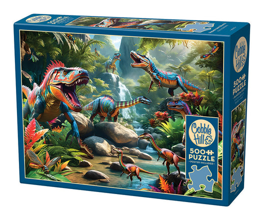 Prehistoric Beasts 500 Piece Jigsaw Puzzle by Cobble Hill - 1