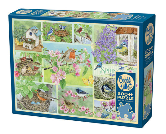Garden Birds in Spring 500 Piece Jigsaw Puzzle by Cobble Hill - 1