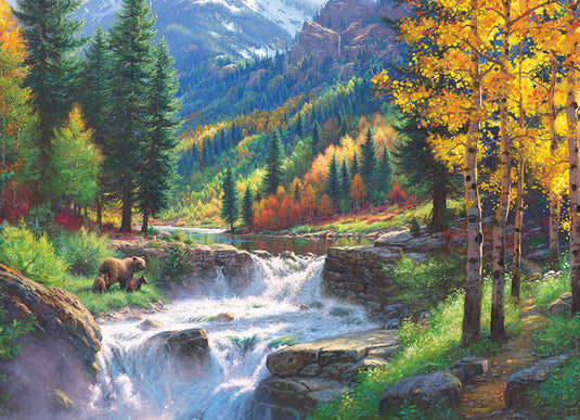 Bear Falls 500 Piece Jigsaw Puzzle by Cobble Hill - 2