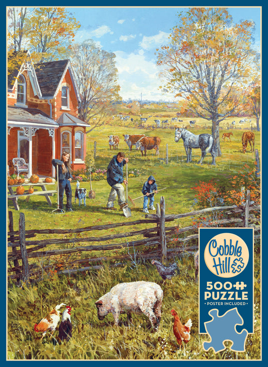 Young Family Farm 500 Piece Jigsaw Puzzle by Cobble Hill - 5