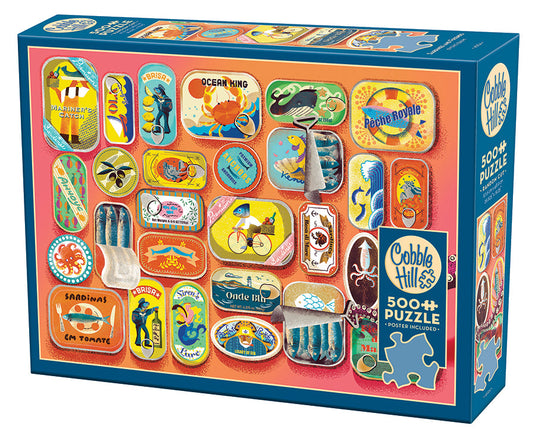 Sardines and Friends 500 Piece Jigsaw Puzzle by Cobble Hill - 1