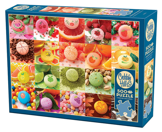 Nom Nom Macarons 500 Piece Jigsaw Puzzle by Cobble Hill - 1