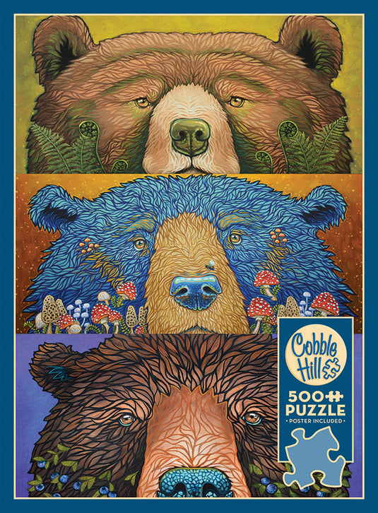 Bear Eyes: Harvest 500 Piece Jigsaw Puzzle by Cobble Hill - 4