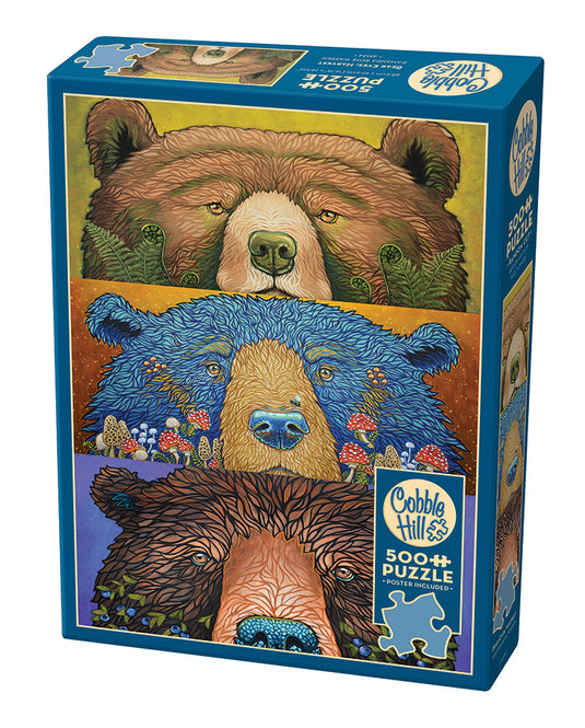 Bear Eyes: Harvest 500 Piece Jigsaw Puzzle by Cobble Hill - 1