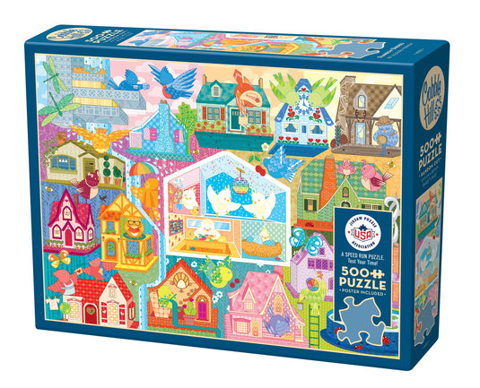 Rainbow Birdies 500 Piece Jigsaw Puzzle by Cobble Hill