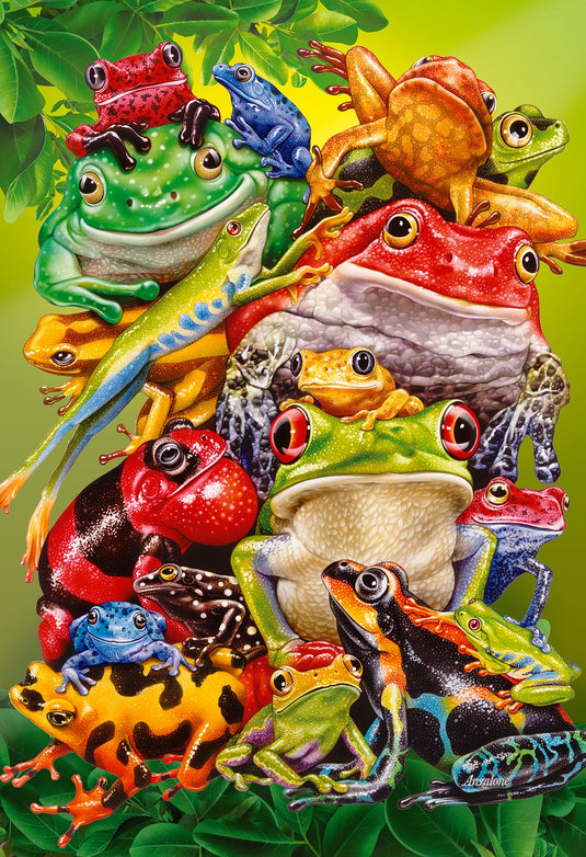 Frog Business 100 Piece Jigsaw Puzzle by Cobble Hill