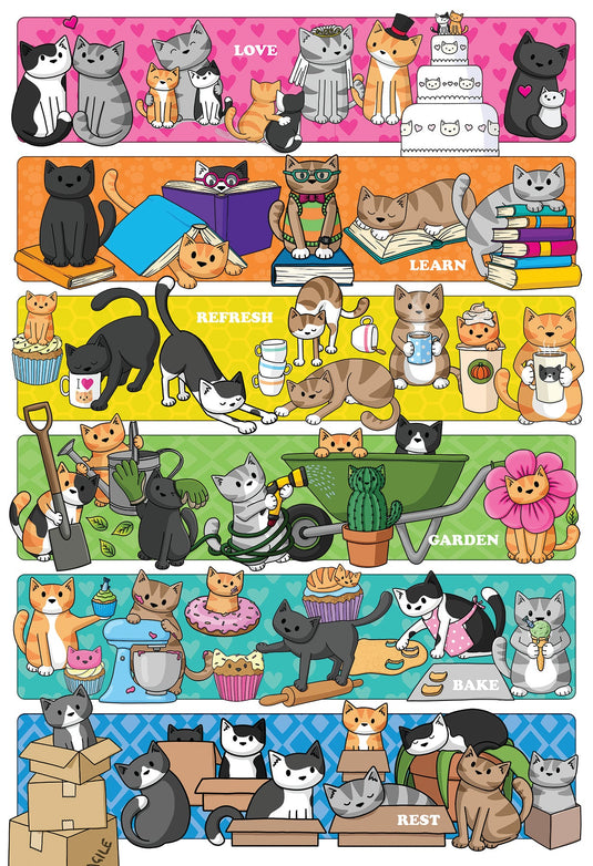 Doodlecat Days 100 Piece Jigsaw Puzzle by Cobble Hill