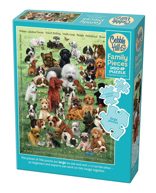 Puppy Love 350 (Family) Piece Jigsaw Puzzle by Cobble Hill - 1