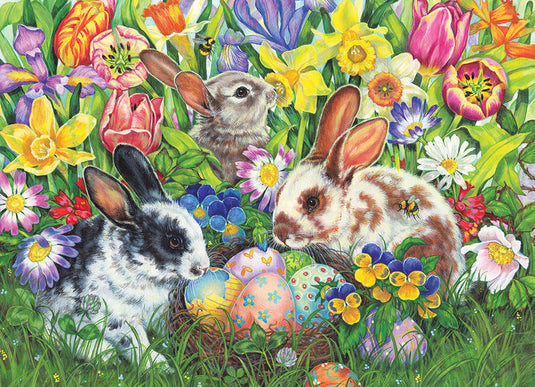 Easter Bunnies 350 (Family) Piece Jigsaw Puzzle by Cobble Hill - 2