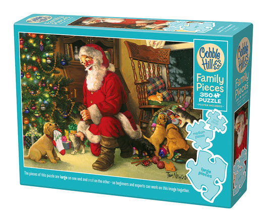 Santa's Lucky Stocking 350 (Family) Piece Jigsaw Puzzle by Cobble Hill - 1